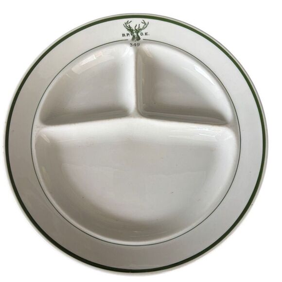 Jackson China B.P.O.E. 349 Elks Lodge DuBois Pa Sectional 10 1/2”  Plate - Picture 1 of 9